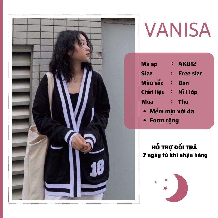 Áo khoác cardigan nữ bigsize nỉ bông form rộng siêu xinh VANISA AK012