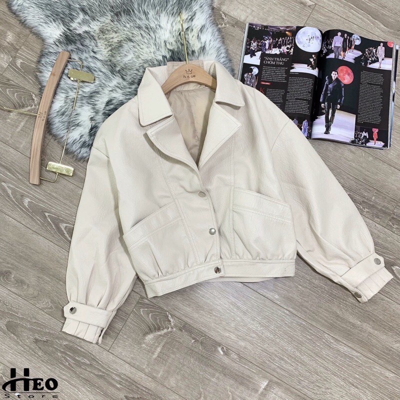 ÁO KHOÁC DA CỔ VEST BO GẤU | BigBuy360 - bigbuy360.vn