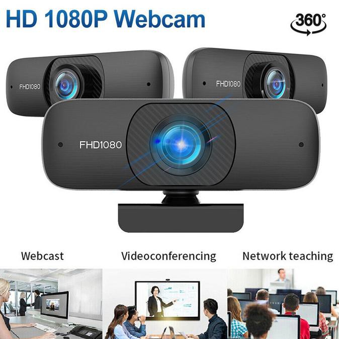 Webcam Giausa C60 full Hd 1080P, góc rộng, màu đen