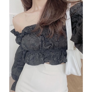 A932 Áo gấm trễ vai Audrey