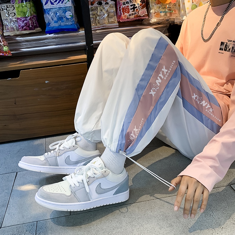 Quần ống rộng họa tiết màu nhuộm phong cách hip hop thời trang Hàn Quốc cho nam