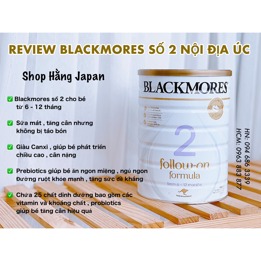 Sữa Blackmores Úc đủ số 1 2 3 900gr date 2022