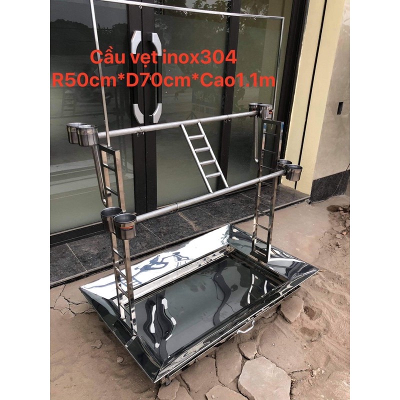 Cầu đứng inox cao cấp cho vẹt
