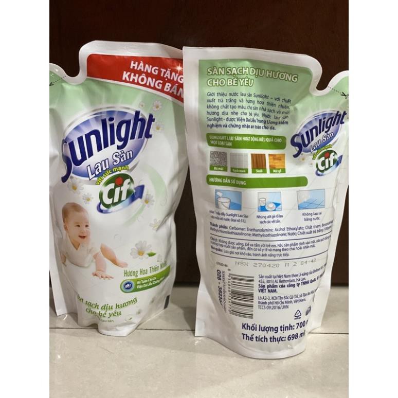 ( anhkhang ) Combo 3 túi Sunlight lau sàn thiên nhiên 700g( hàng km)