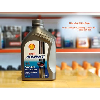 Shell Scooter Ultra 5W40 0.8L nhớt xe tay ga cao cấp Tổng hợp hoàn toàn