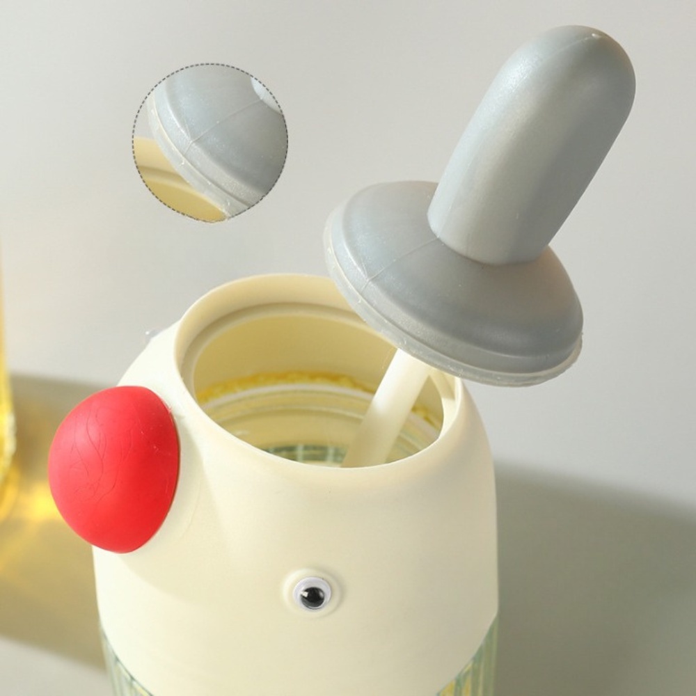 Hũ Đựng Gia Vị Chống Ẩm Kèm Thìa Muỗng, Lọ Đựng Gia Vị Thủy Tinh 280ML Hình Chim Cánh Cụt An Toàn, Tiện Lợi