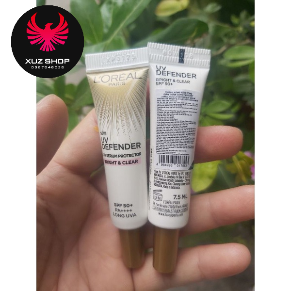 (7.5ml)Kem chống nắng Loreal UV Defender SPF50+ PA++++ Bright & Clear  🎀