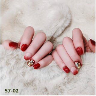 Móng tay giả đính đá ngắn đẹp 24 móng