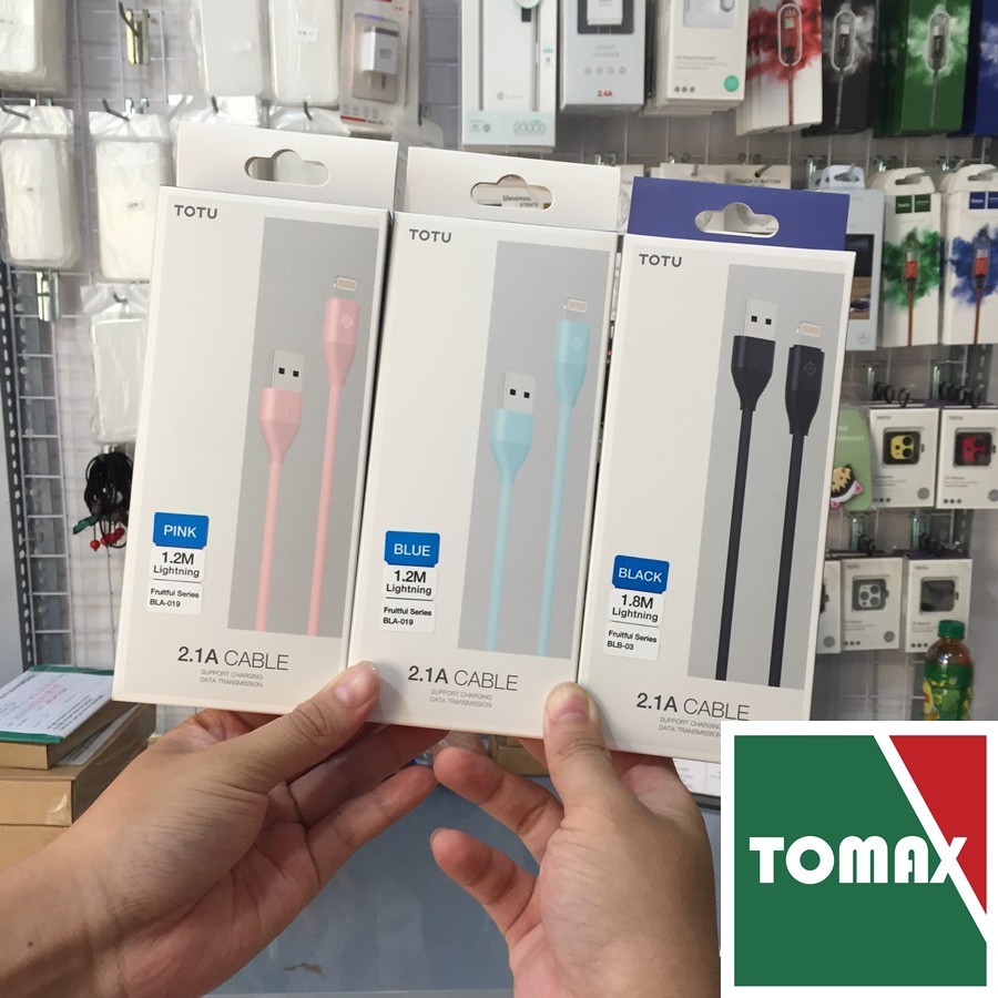 Cáp Sạc Iphone Lightning Chính Hãng TOTU Hỗ Trợ Sạc Nhanh 7/7plus/8/8plus/x/xr/xs/11promax/12/12Pro/12Promax[Tomax Shop]