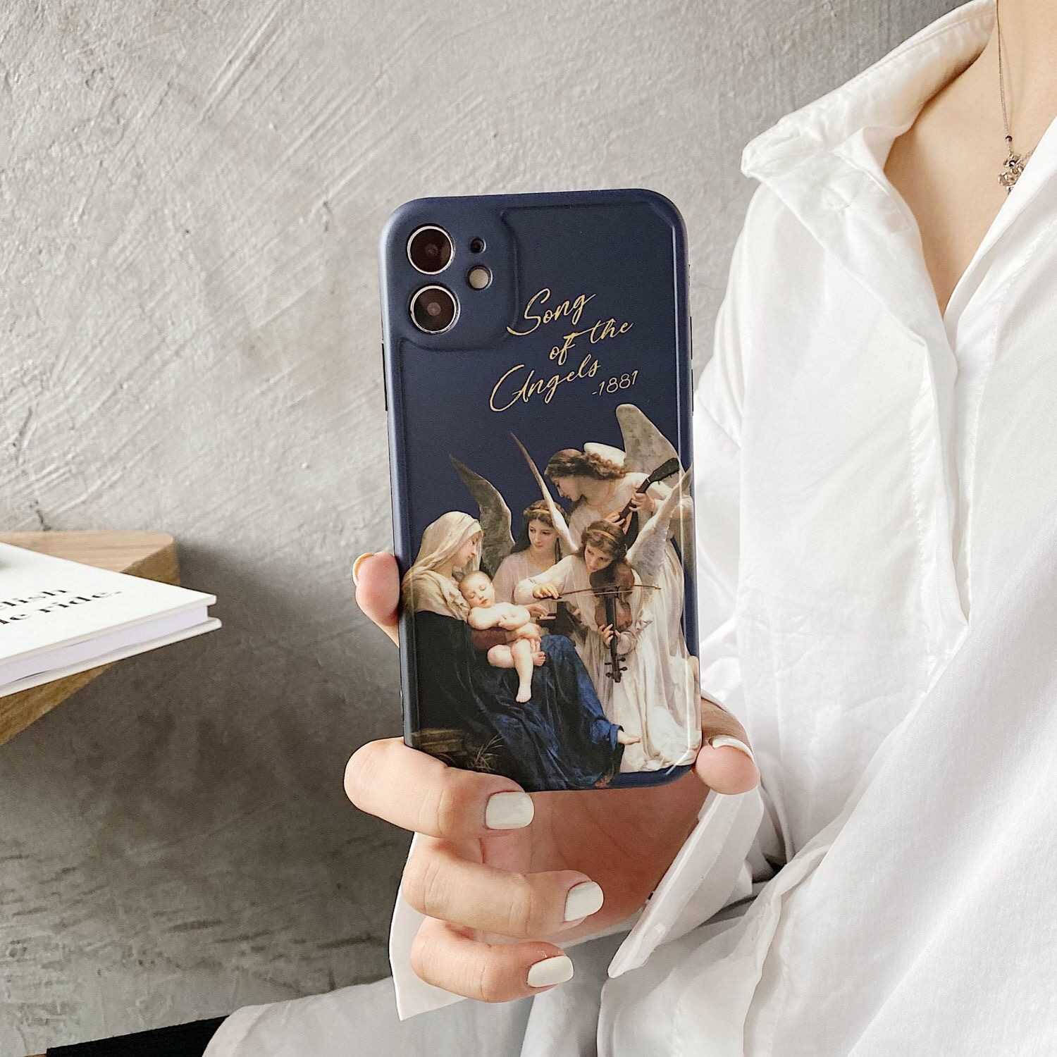 creative art oil painting for iphone11 12promax X/XR/i'Phone7/8plus anti-fall case xsmax matte silicone