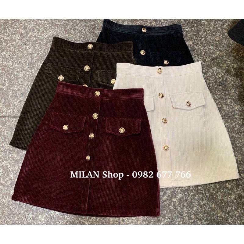 Chân váy nhung 2 kiểu ngắn dài có lót quần | BigBuy360 - bigbuy360.vn