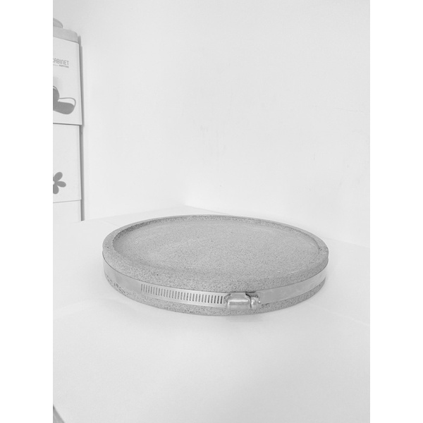 Đá nướng núi lửa tròn lõm đường kính 25cm dày 3cm
