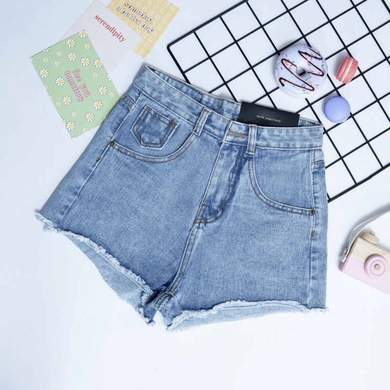 Quần Jean Cạp Cao Cao Túi Đồng Hồ Kiểu ULZZANG | BigBuy360 - bigbuy360.vn