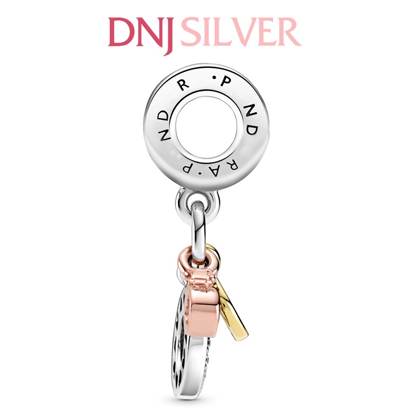 Charm bạc 925 cao cấp, hàng chuẩn bạc - Charm Triple Monogram &amp; Logo thích hợp để mix vòng tay charm - DN032