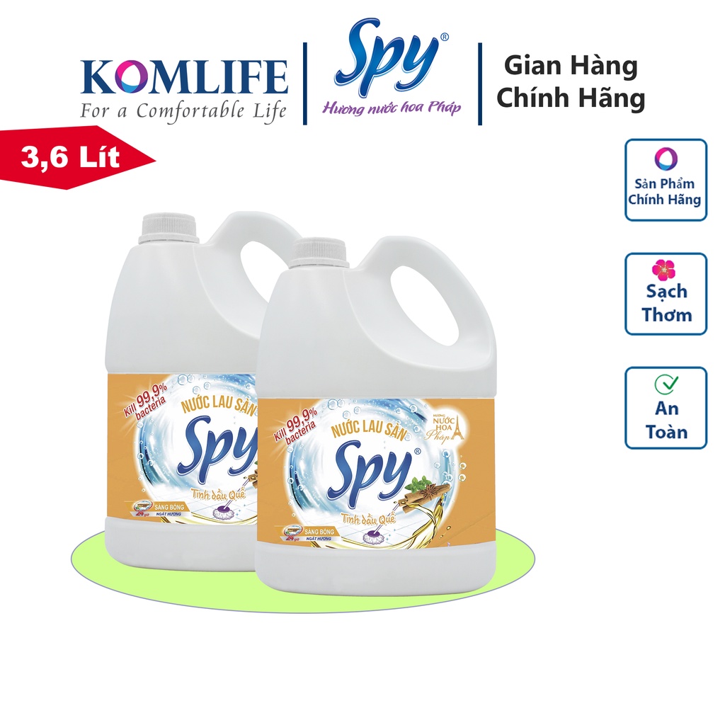 Nước lau sàn hương SPY hương Quế 3600ml khử mùi hôi tanh