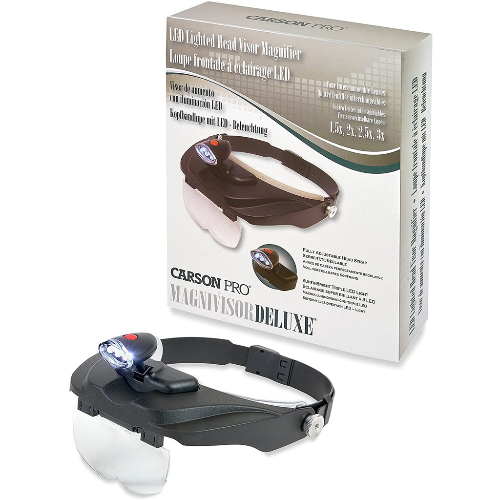 Kính lúp choàng đầu có đèn Carson MagniVisor CP-60 (1.5x, 2x, 2.5x, 3x) (Hãng Carson - Mỹ)