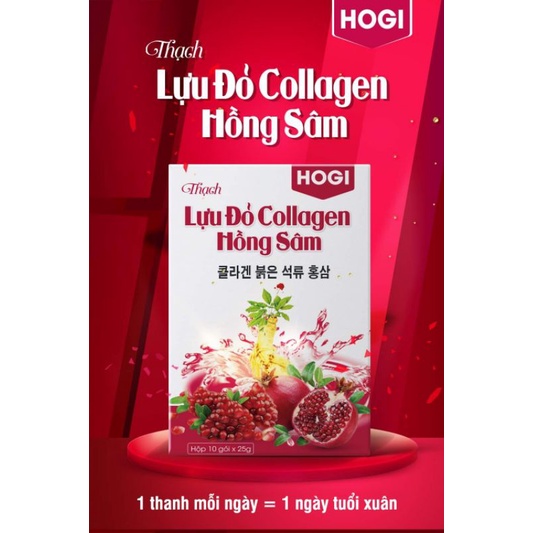 thạch lựu đỏ colagen hồng sâm HOGI . hàng chính hãng