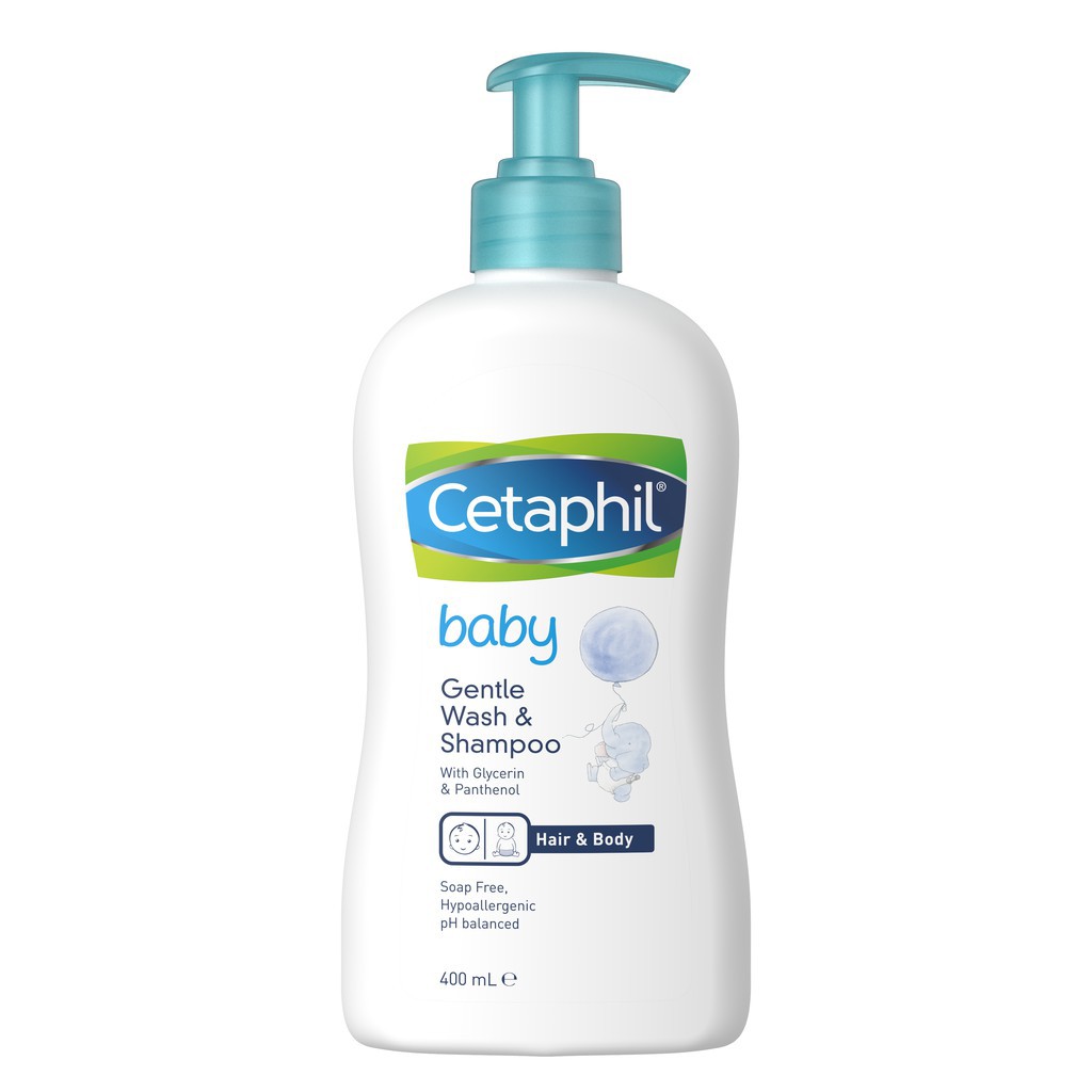 Sữa Tắm Cho Bé 🧴 CETAPHIL 🧴 Hàng Đức, Tắm Gội 2in1, Thành Phần Hữu Cơ Chai Có Vòi 400ML