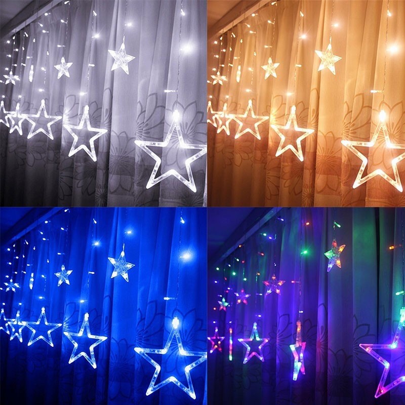 ⚡GIAO HỎA TỐC⚡ Đèn Led Dây Ngôi Sao (6 Sao nhỏ 6 Sao Lớn) -Led Dây Trang Trí Noel,Cafe,Nhà hàng..