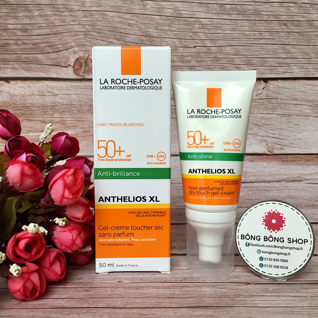 Kem chống nắng La Roche-Posay Anthelios Anti-Shine SPF50+ chống bóng dầu dành cho da nhờn.