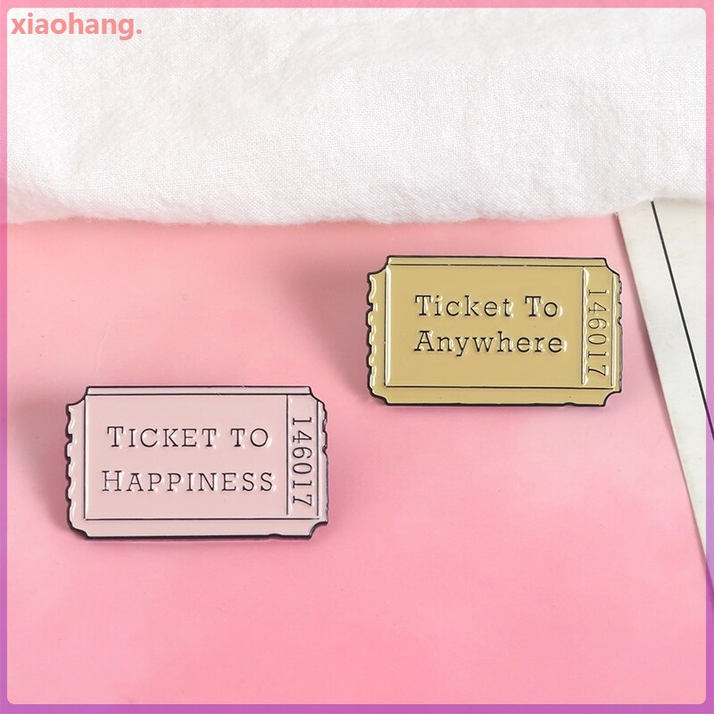 Ghim cài áo kiểu vé máy bay phong cách cổ điển dễ thương
