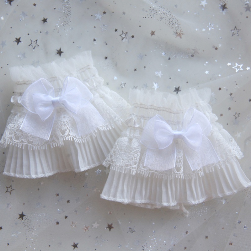 Ống Tay Áo Giả Xếp Ly Phối Ren Phong Cách lolita