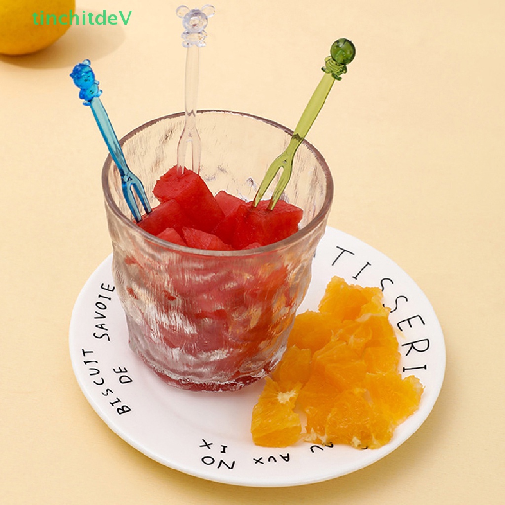 [TinchitdeV] Túi 50 Nĩa Ăn Trái Cây / Bánh Ngọt Hai Răng Dày Phong Cách Trung Hoa [Mới]