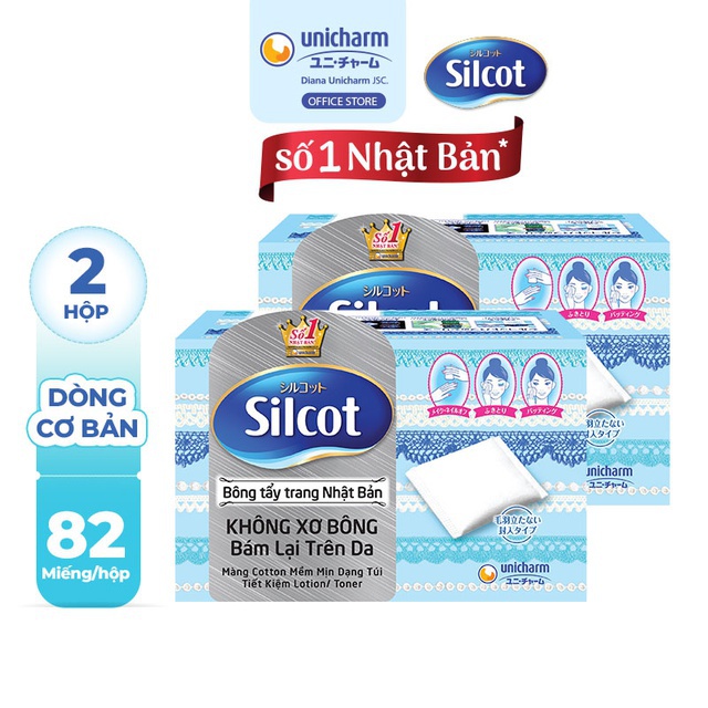 COMBO 10 HỘP BÔNG TẨY TRANG SILCOT 82 MIẾNG