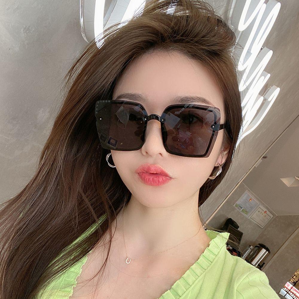 Kính Mát Gọng Vuông Chống Bức Xạ Phong Cách Hàn Quốc Thời Trang Cho Nam Và Nữ
