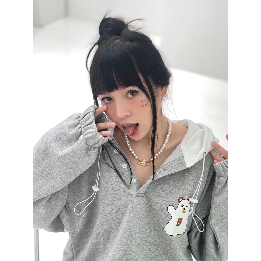 Áo Hoodie Not Your Bear SS2 - Xám