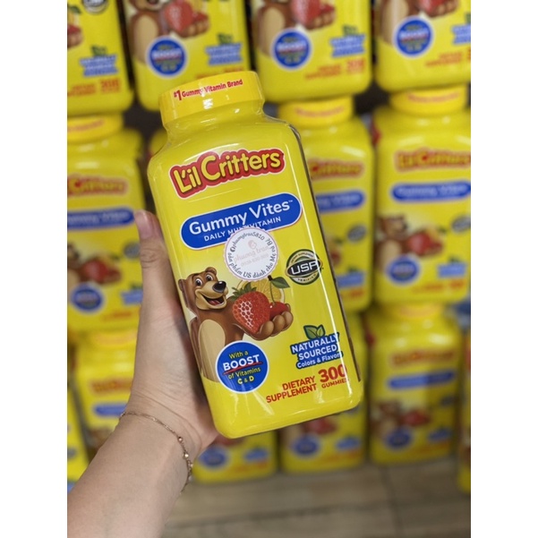 Kẹo Dẻo Hình Gấu Bổ Sung Vitamin L'il Critters Gummy Vites (Mỹ)