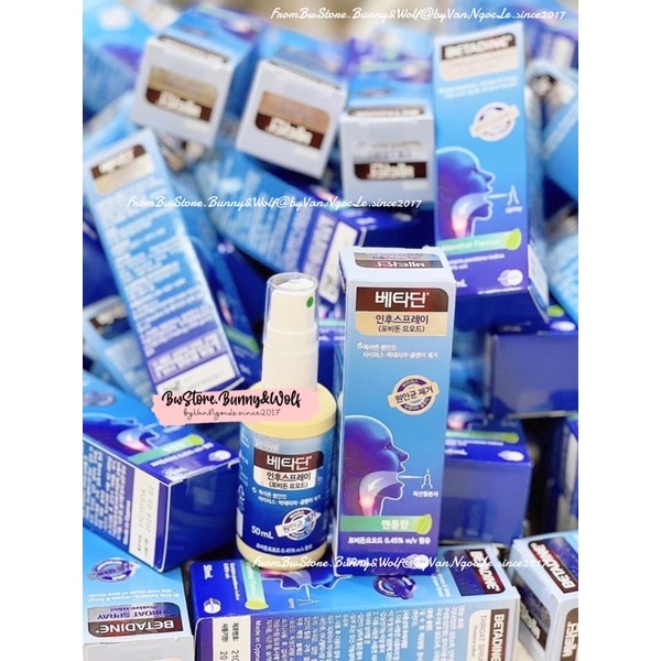 Xịt Họng BETADINE Diệt Khuẩn Hàn Quốc Mẫu Mới 50ml