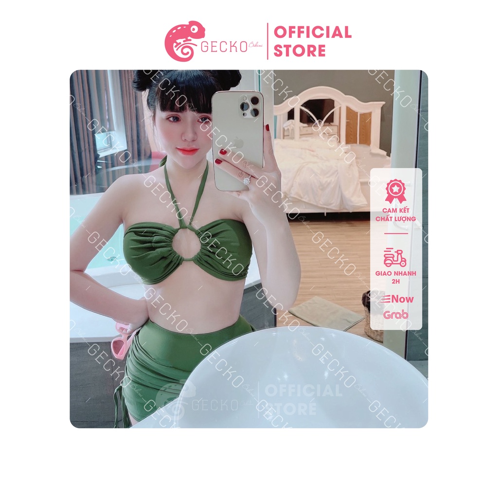 Bikini Đồ Bơi 2 Mảnh Quần Váy Kín Đáo GK0201 (Video, Ảnh Thật)