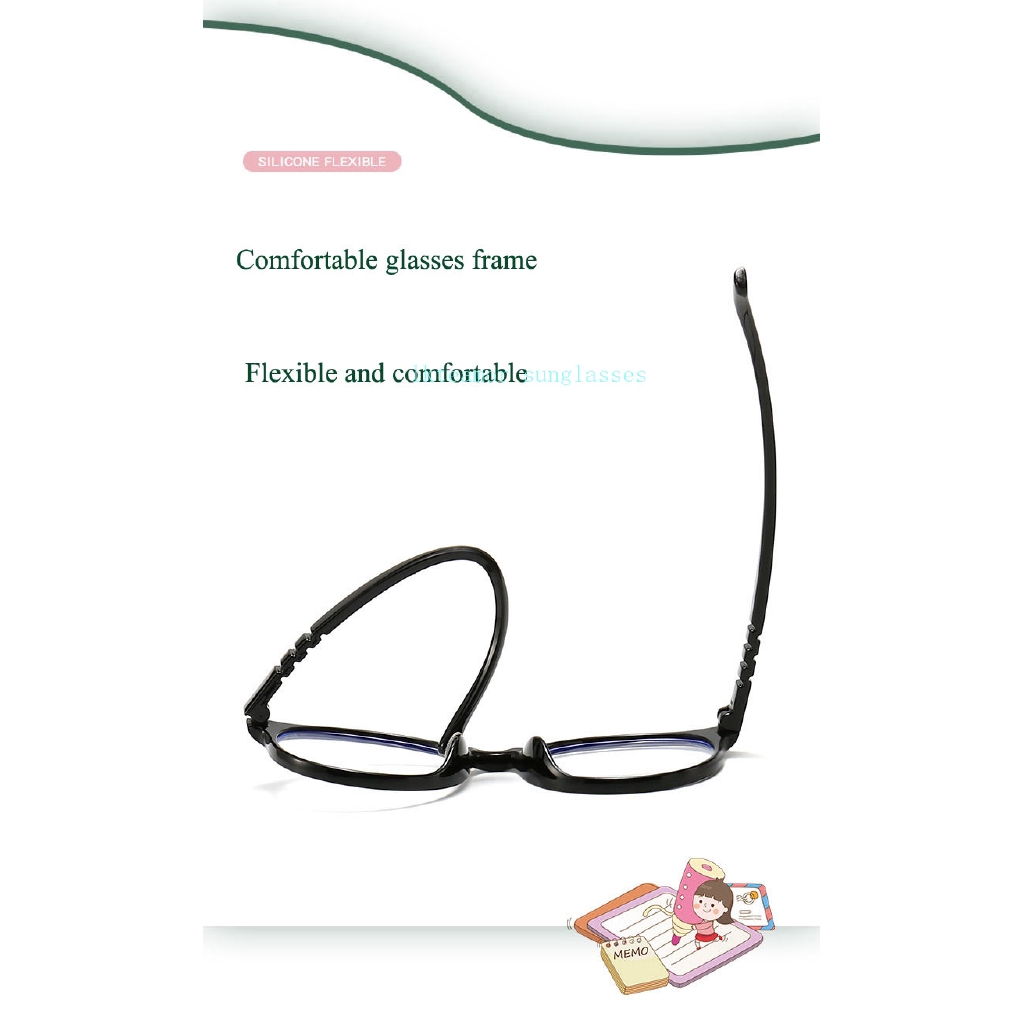 Mắt Kính Tròng Phẳng Gọng Tròn Chống Ánh Sáng Xanh Dương Màu Kẹo Cổ Điển Cho Trẻ Em