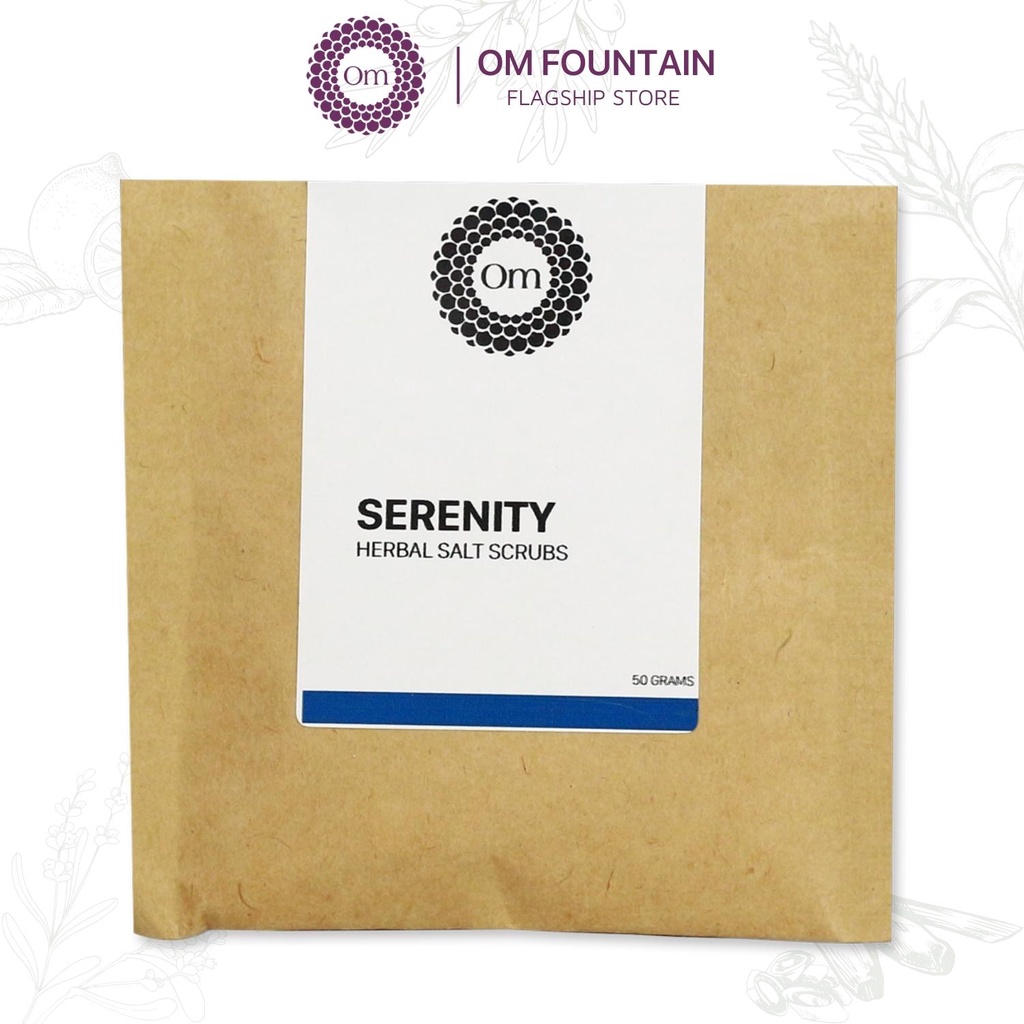 Muối thảo dược massage Herbal Salt Scrubs SERENITY 50g - Om Fountain
