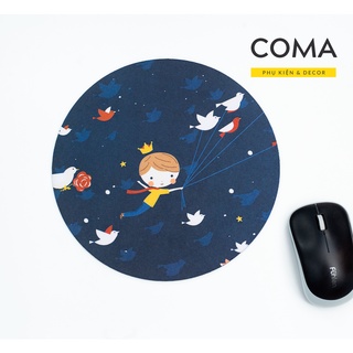 Lót chuột tròn, bàn di chuột hình hoàng tử cute dễ thương 22cm LC01c
