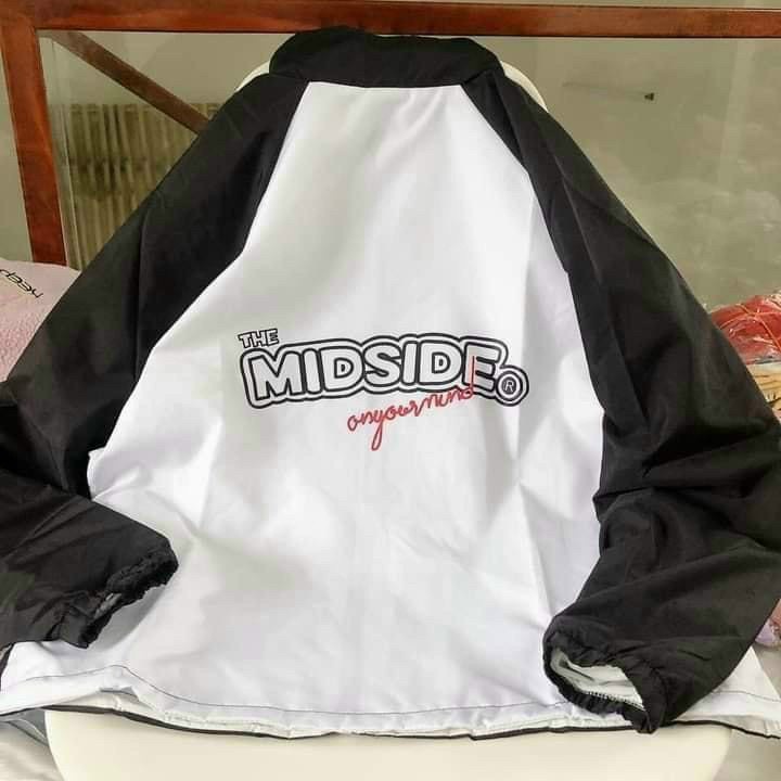 Áo khoác TMS Logo MIDSIDE chất gió dù 1 lớp BIGOMALL - Áo khoác bóng chày form rộng ulzzang thời trang full màu