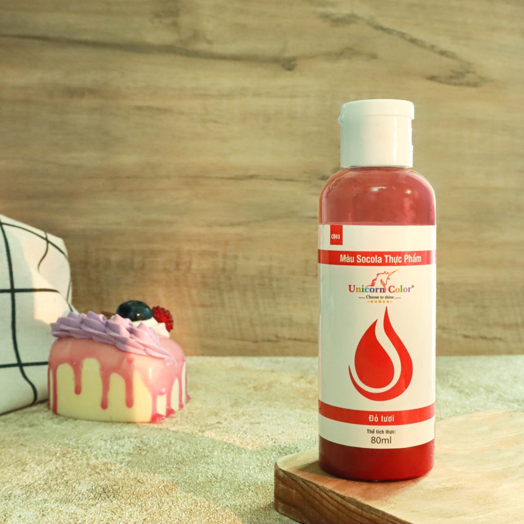 Màu Dầu Pha Socola Đỏ Tươi 80ml F03 - Màu UNICORN Việt Nam