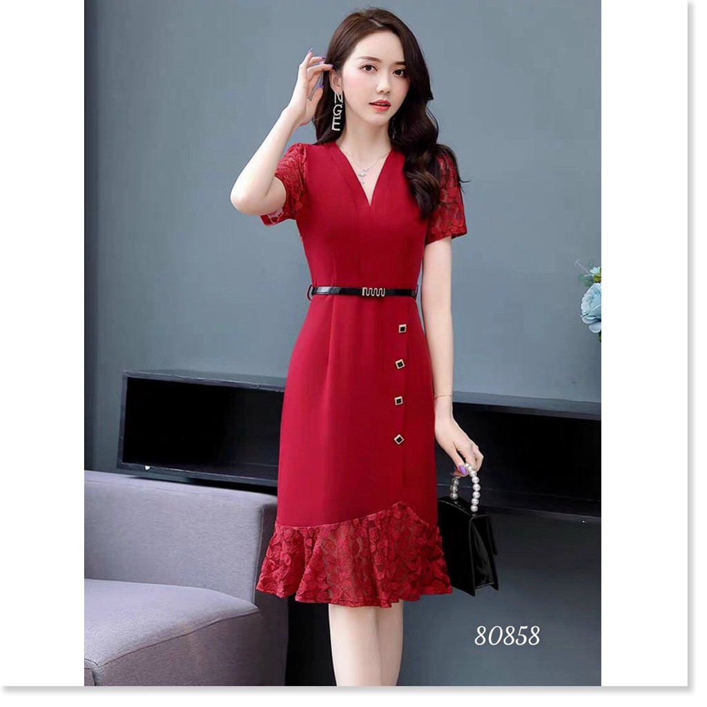 ĐẦM UMI PHỐI REN TAY NGẮN XINH XẮN,CHẤT LIỆU UMI THOÁNG MÁT THỜI TRANG MỚI KME