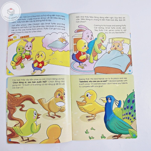 Sách - Truyện tranh Ehon Kỹ Năng Giao Tiếp Cho Bé 2 Tuổi Song Ngữ Kèm File Nghe có túi 10 cuốn