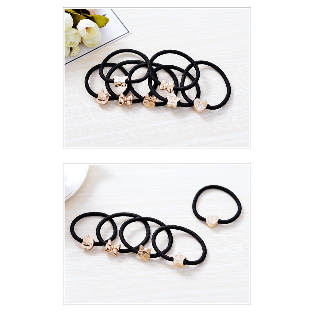 Set 10 Dây Buộc Tóc Gấu Dâu LOTSO Cho Bé Gái