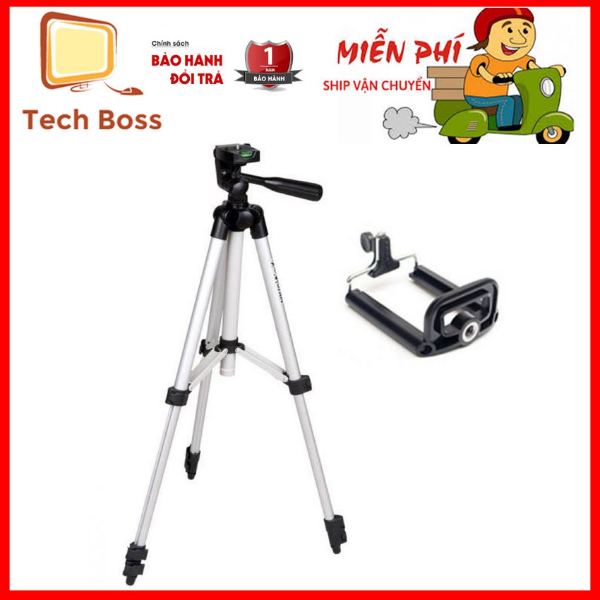 Giá đỡ điện thoại tripod 3 chân tương thích với nhiều dòng máy - Tech Boss | BigBuy360 - bigbuy360.vn