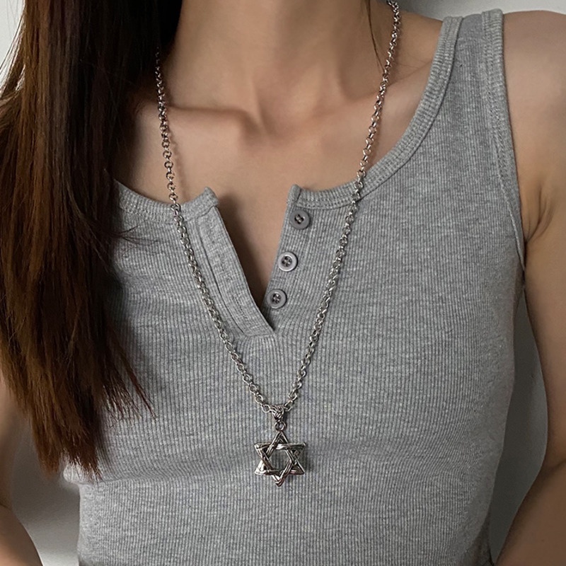 Vòng cổ mặt hình ngôi sao phong cách retro