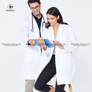 [BLOUSE CAO CẤP] Áo Blouse Bác Sĩ Nam Nữ Vải Kaki Chun Thoáng Mát, Độ Bền Cao