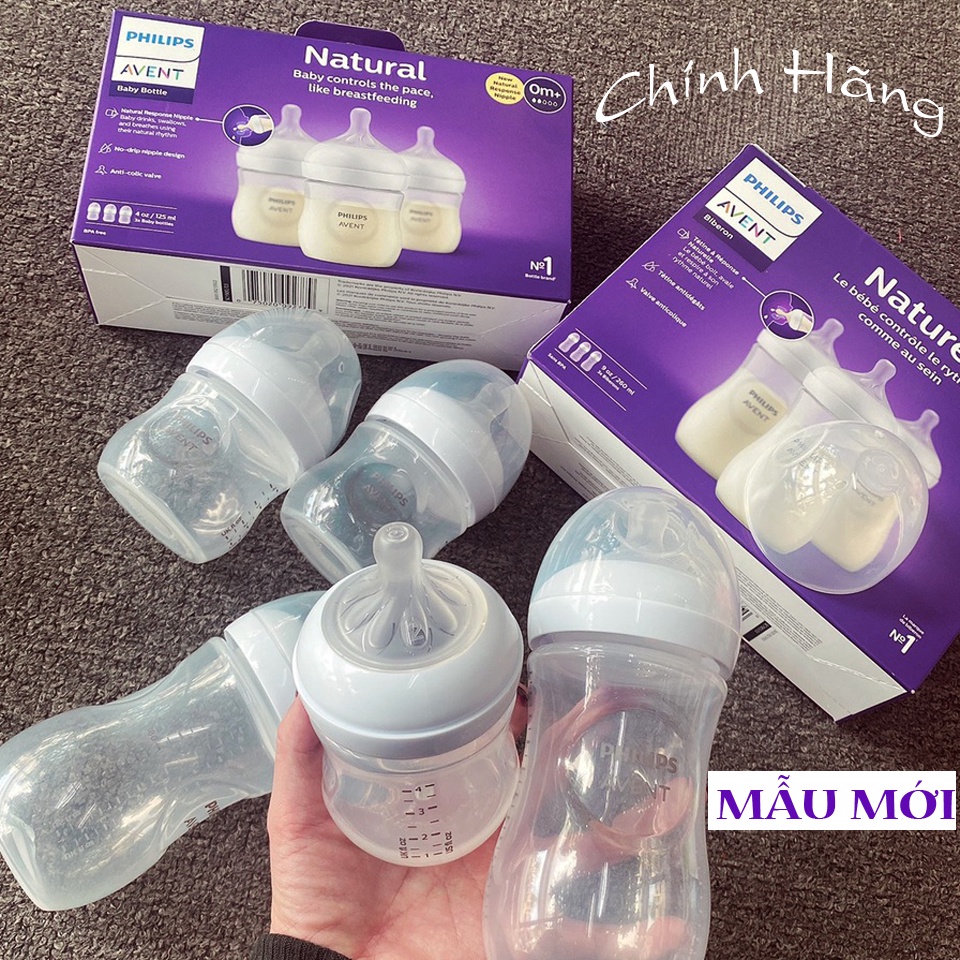 Bình Sữa Philips Avent Natural 125/260/330ml Chính Hãng 100% Mẫu Mới