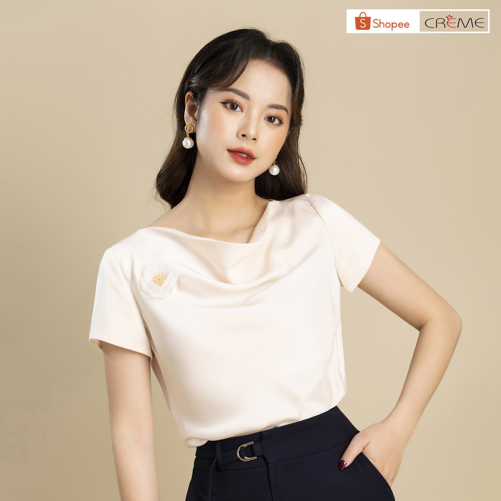 Áo sơ mi cổ đổ siêu sang SM1007 CREME | BigBuy360 - bigbuy360.vn