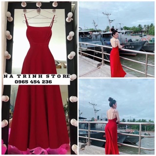 Maxi hỡ lưng hai dây dài