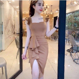 [ FREESHIP ] ĐẦM ÔM PHỐI BÈO CỔ VUÔNG
