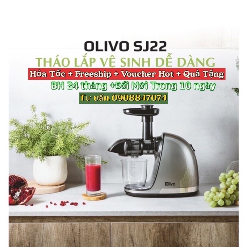 🔥 Máy Ép Chậm Trục Ngang Olivo SJ22🔥 Hàng Chính Hãng🔥 Bảo Hành 24 Tháng🔥