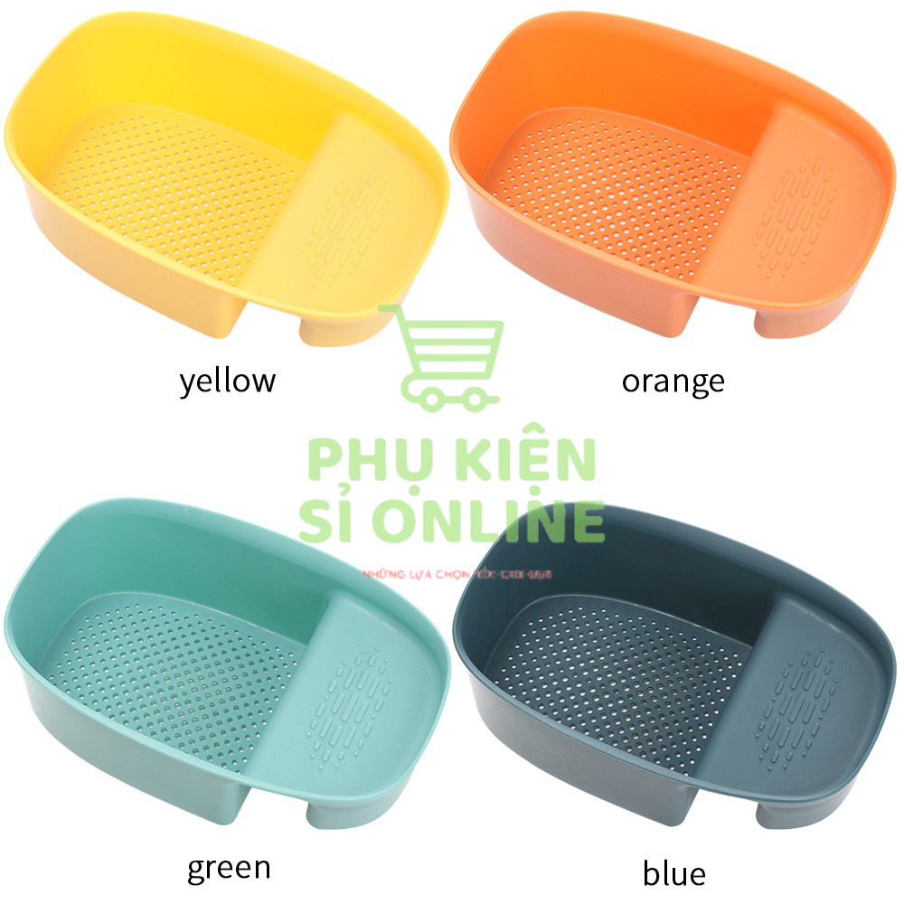 Khay lọc rác, khay đựng đồ bồn rửa chén, bát đa năng hình bầu dục Store4girls, giỏ đựng rác treo bồn rửa chén tiện dụng